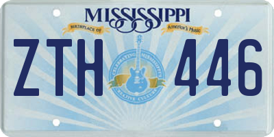 MS license plate ZTH446