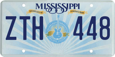 MS license plate ZTH448