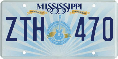 MS license plate ZTH470