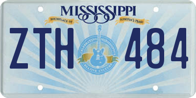 MS license plate ZTH484