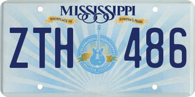 MS license plate ZTH486
