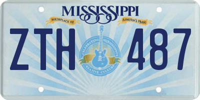 MS license plate ZTH487