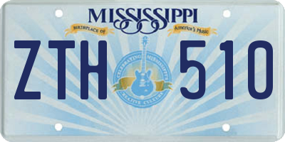 MS license plate ZTH510