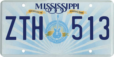 MS license plate ZTH513