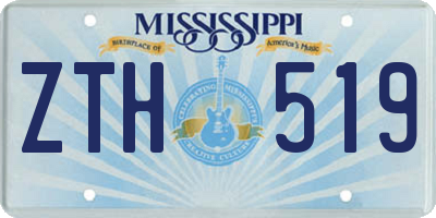 MS license plate ZTH519