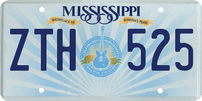 MS license plate ZTH525
