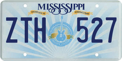 MS license plate ZTH527