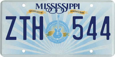 MS license plate ZTH544