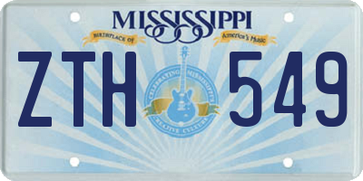 MS license plate ZTH549