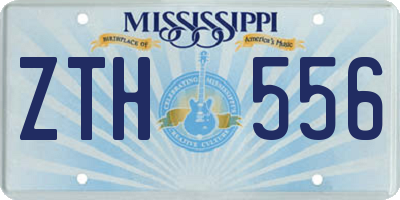 MS license plate ZTH556