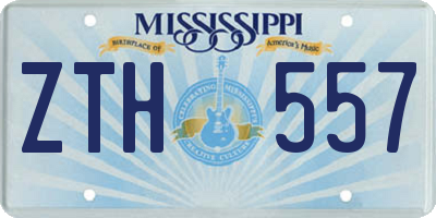 MS license plate ZTH557