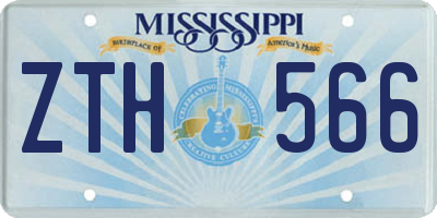 MS license plate ZTH566