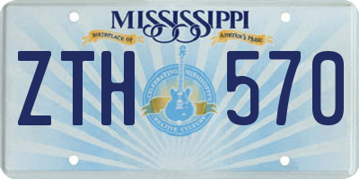 MS license plate ZTH570