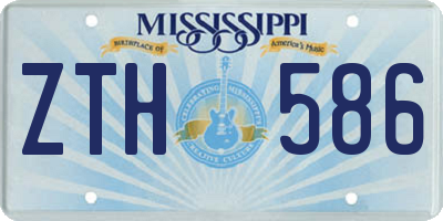 MS license plate ZTH586