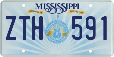 MS license plate ZTH591