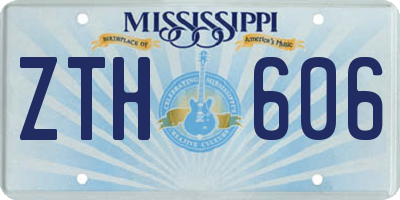 MS license plate ZTH606