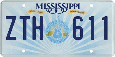 MS license plate ZTH611