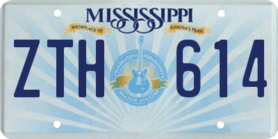 MS license plate ZTH614