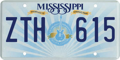 MS license plate ZTH615