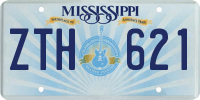 MS license plate ZTH621