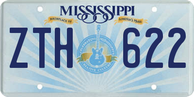 MS license plate ZTH622