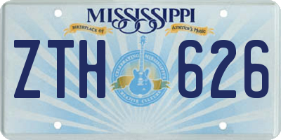 MS license plate ZTH626