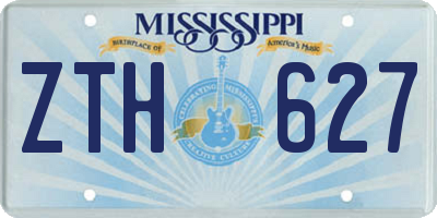 MS license plate ZTH627