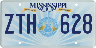 MS license plate ZTH628