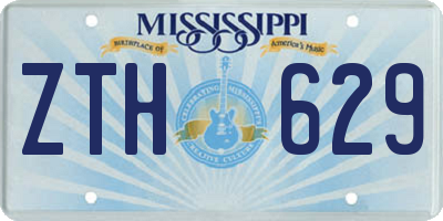 MS license plate ZTH629