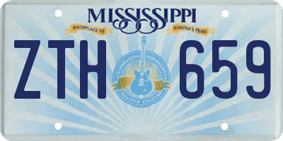 MS license plate ZTH659