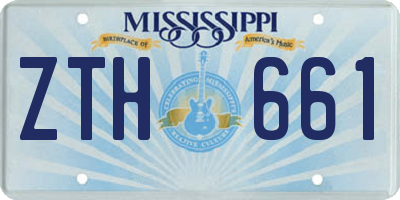 MS license plate ZTH661