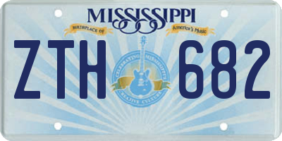 MS license plate ZTH682