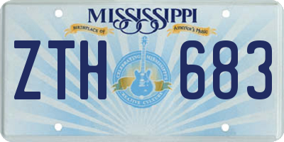 MS license plate ZTH683