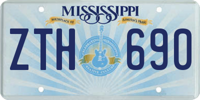 MS license plate ZTH690