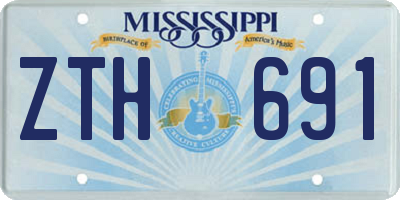 MS license plate ZTH691