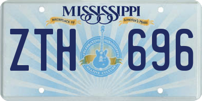 MS license plate ZTH696