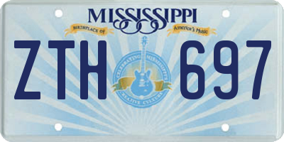 MS license plate ZTH697