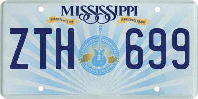 MS license plate ZTH699