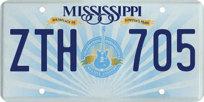 MS license plate ZTH705