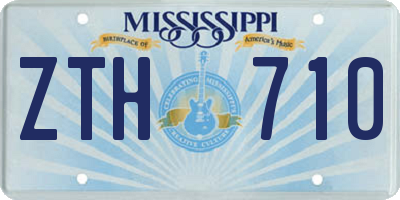 MS license plate ZTH710