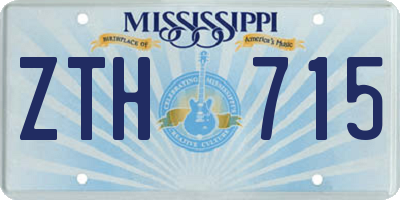 MS license plate ZTH715
