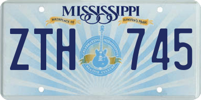 MS license plate ZTH745
