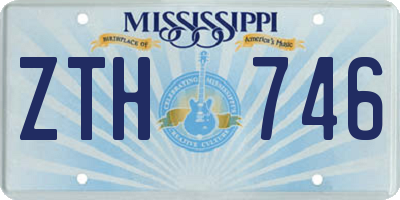 MS license plate ZTH746