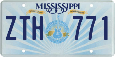 MS license plate ZTH771