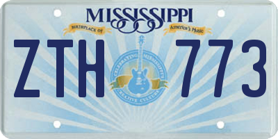 MS license plate ZTH773
