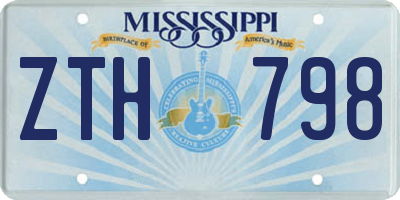 MS license plate ZTH798