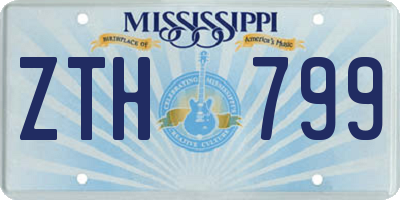MS license plate ZTH799