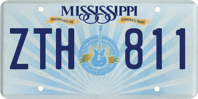 MS license plate ZTH811