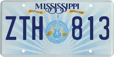 MS license plate ZTH813