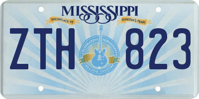 MS license plate ZTH823